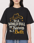 Mockup Boxy Heavyweight Tee Black female close-up 13
