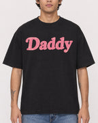 Mockup Boxy Heavyweight Tee Black male close-up 06