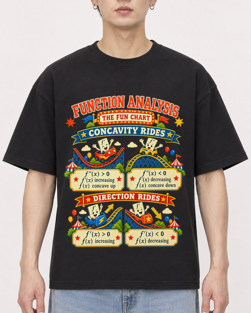 Mockup Boxy Heavyweight Tee Black male close-up 01