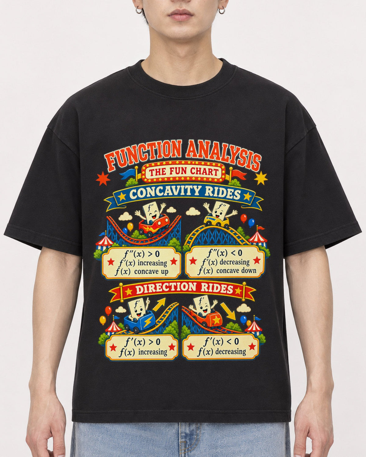 Mockup Boxy Heavyweight Tee Black male close-up 01