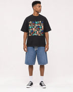 Mockup Boxy Heavyweight Tee Black male full-body 15