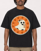 Mockup Boxy Heavyweight Tee Black male close-up 04