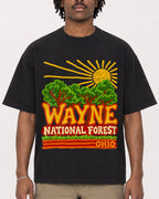 Mockup Boxy Heavyweight Tee Black male close-up 04