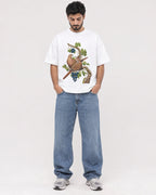 Mockup Boxy Heavyweight Tee White male full-body 07