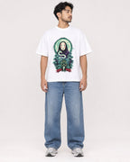 Mockup Boxy Heavyweight Tee White male full-body 02