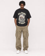 Mockup Boxy Heavyweight Tee Black male full-body 04