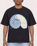 Mockup Boxy Heavyweight Tee Black male close-up 05