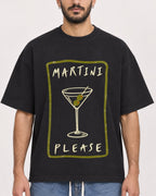 Mockup Boxy Heavyweight Tee Black male close-up 07