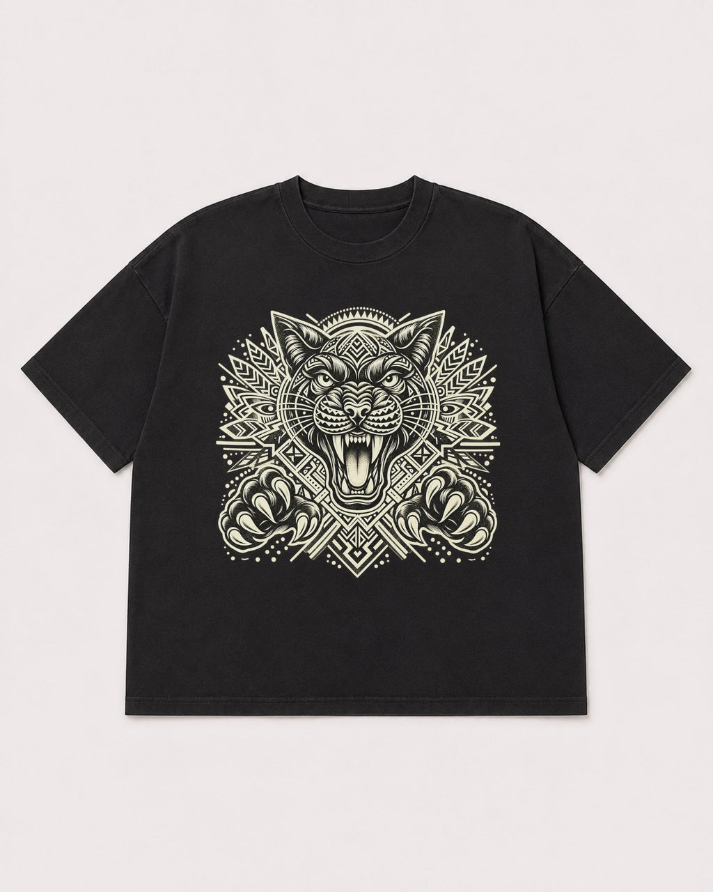 Mockup Boxy Heavyweight Tee Black product