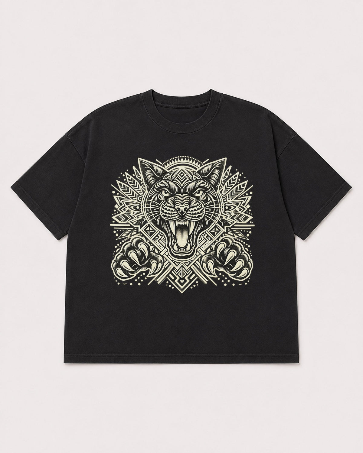 Mockup Boxy Heavyweight Tee Black product