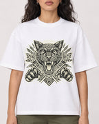 Mockup Boxy Heavyweight Tee White female close-up 07