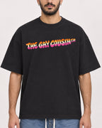 Mockup Boxy Heavyweight Tee Black male close-up 07