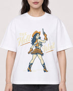 Mockup Boxy Heavyweight Tee White female close-up 03