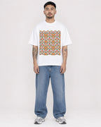 Mockup Boxy Heavyweight Tee White male full-body 12