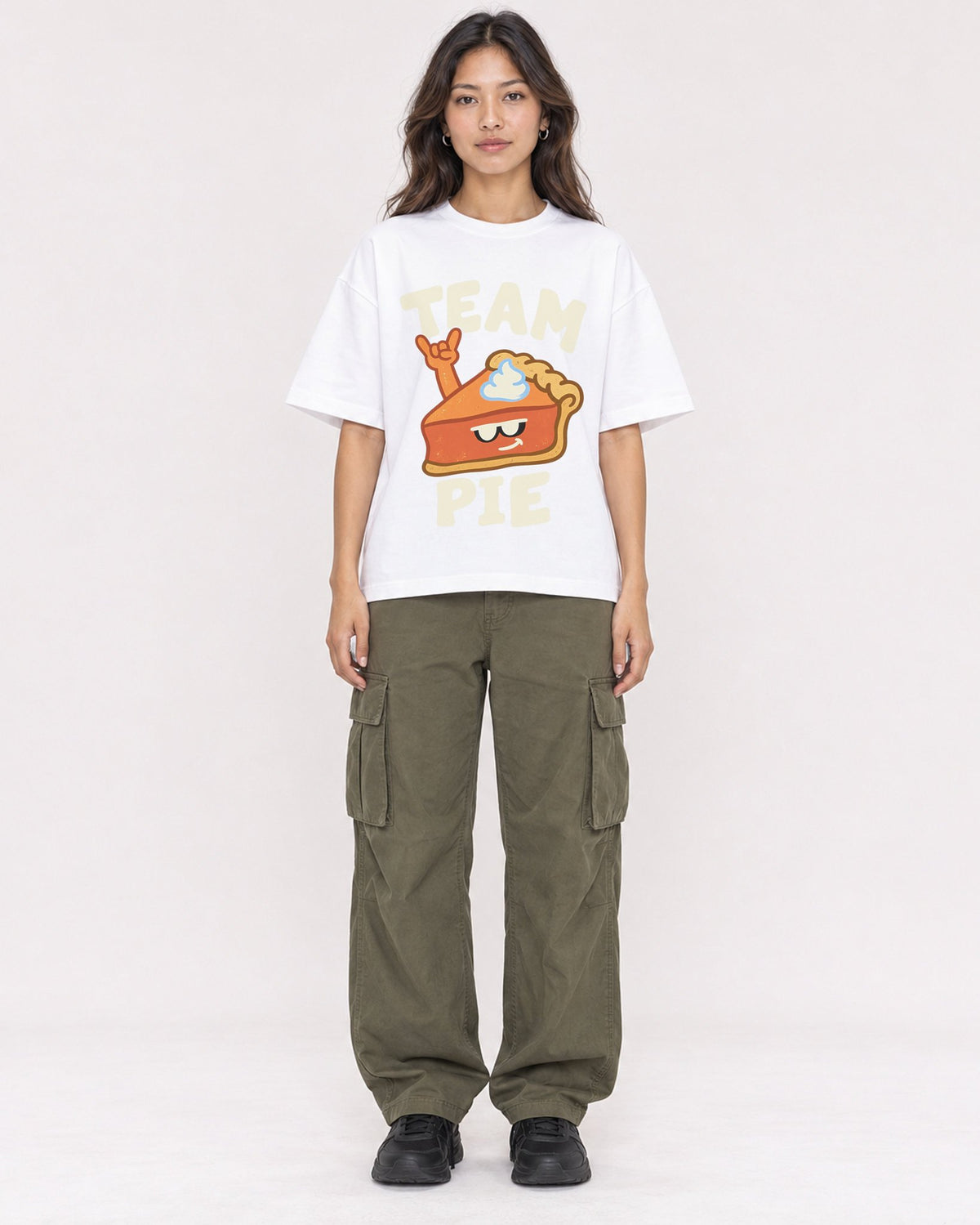 Mockup Boxy Heavyweight Tee White female full-body 02