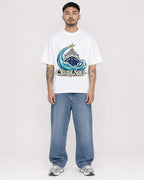 Mockup Boxy Heavyweight Tee White male full-body 12