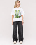 Mockup Boxy Heavyweight Tee White female full-body 08