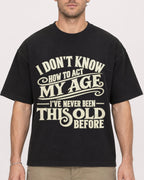 Mockup Boxy Heavyweight Tee Black male close-up 08