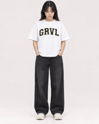 Mockup Boxy Heavyweight Tee White female full-body 13