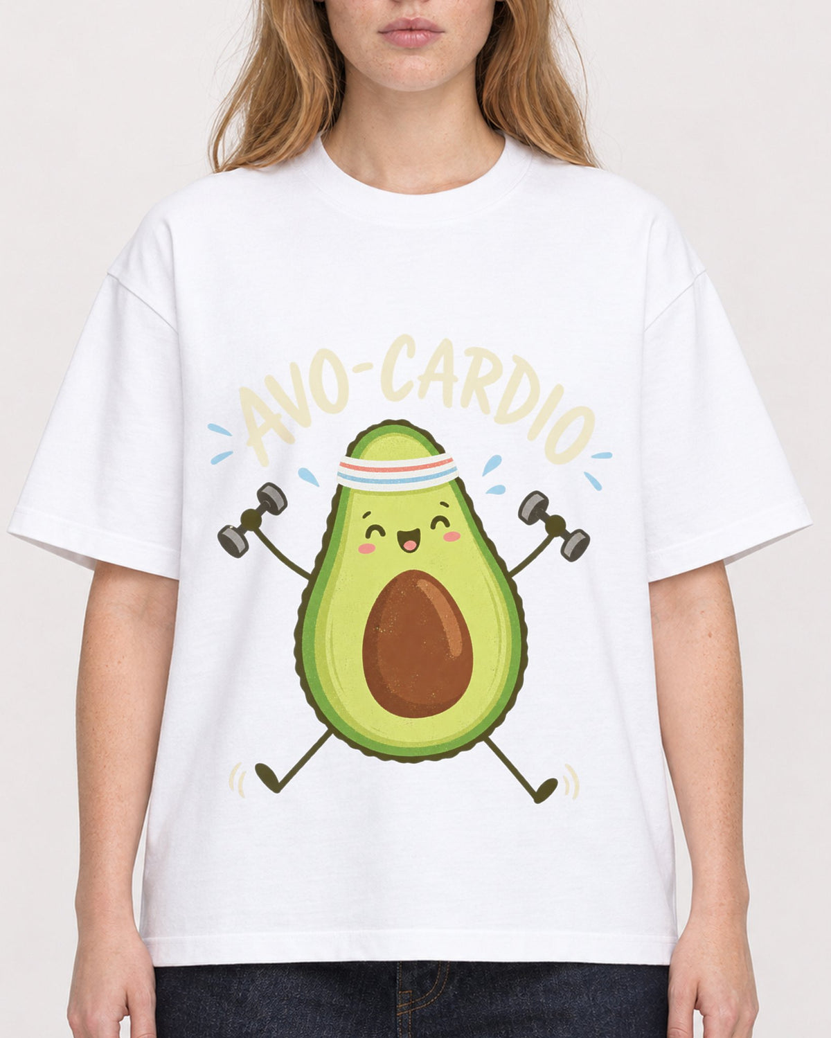Mockup Boxy Heavyweight Tee White female close-up 49