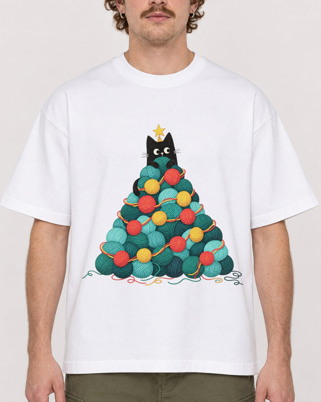 Mockup Boxy Heavyweight Tee White male close-up 09