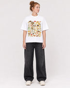 Mockup Boxy Heavyweight Tee White female full-body 28
