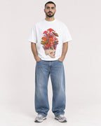 Mockup Boxy Heavyweight Tee White male full-body 37