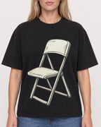 Mockup Boxy Heavyweight Tee Black female close-up 08