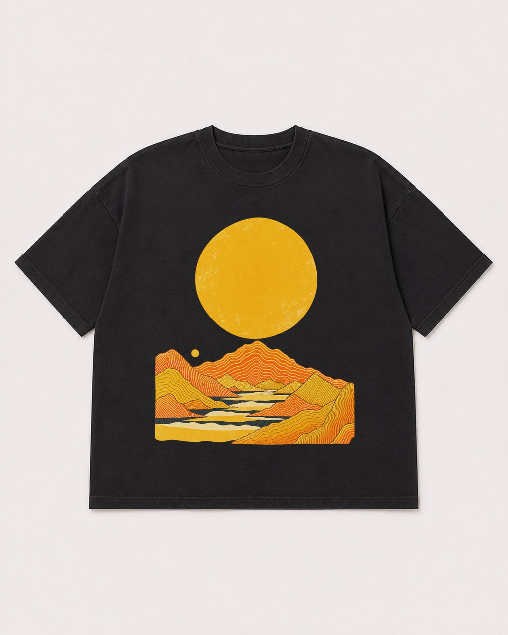 Mockup Boxy Heavyweight Tee Black product