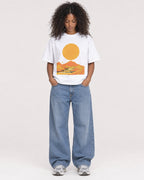 Mockup Boxy Heavyweight Tee White female full-body 05