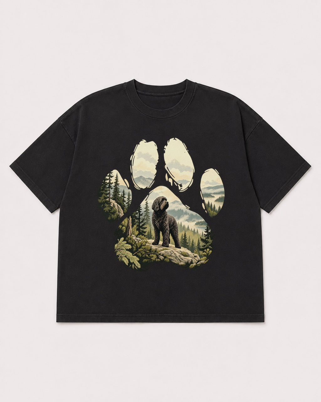 Mockup Boxy Heavyweight Tee Black product