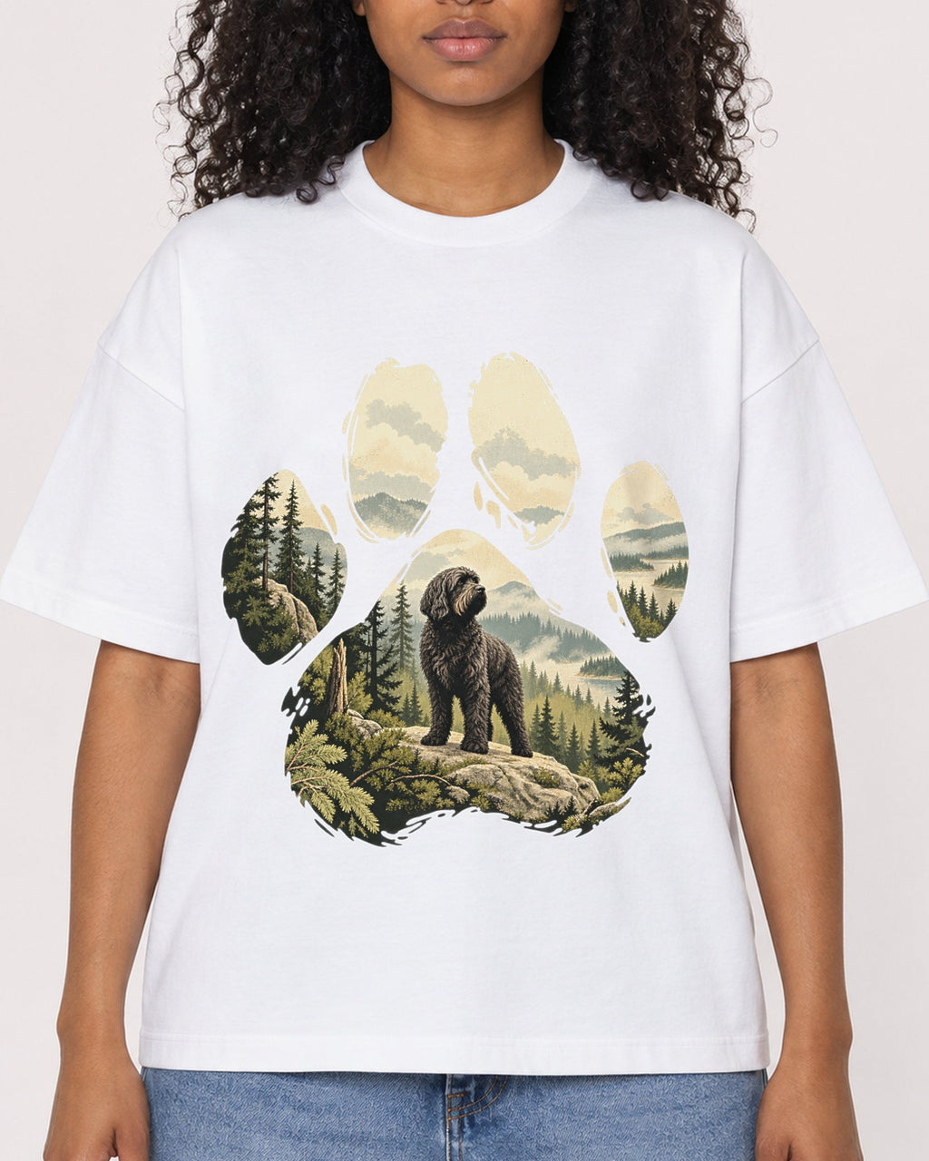 Mockup Boxy Heavyweight Tee White female close-up 05