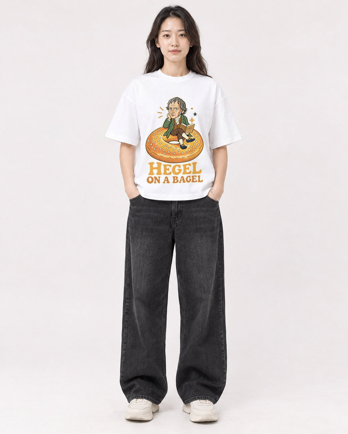 Mockup Boxy Heavyweight Tee White female full-body 03