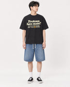 Mockup Boxy Heavyweight Tee Black male full-body 31