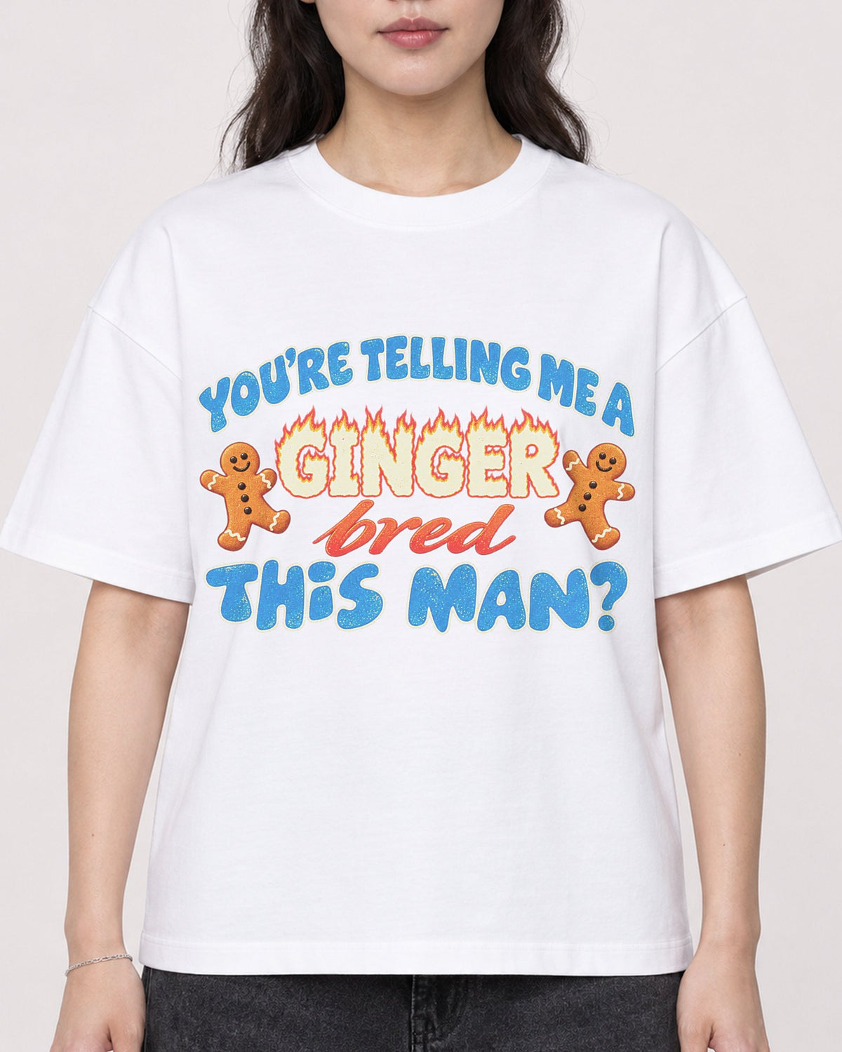 Mockup Boxy Heavyweight Tee White female close-up 03