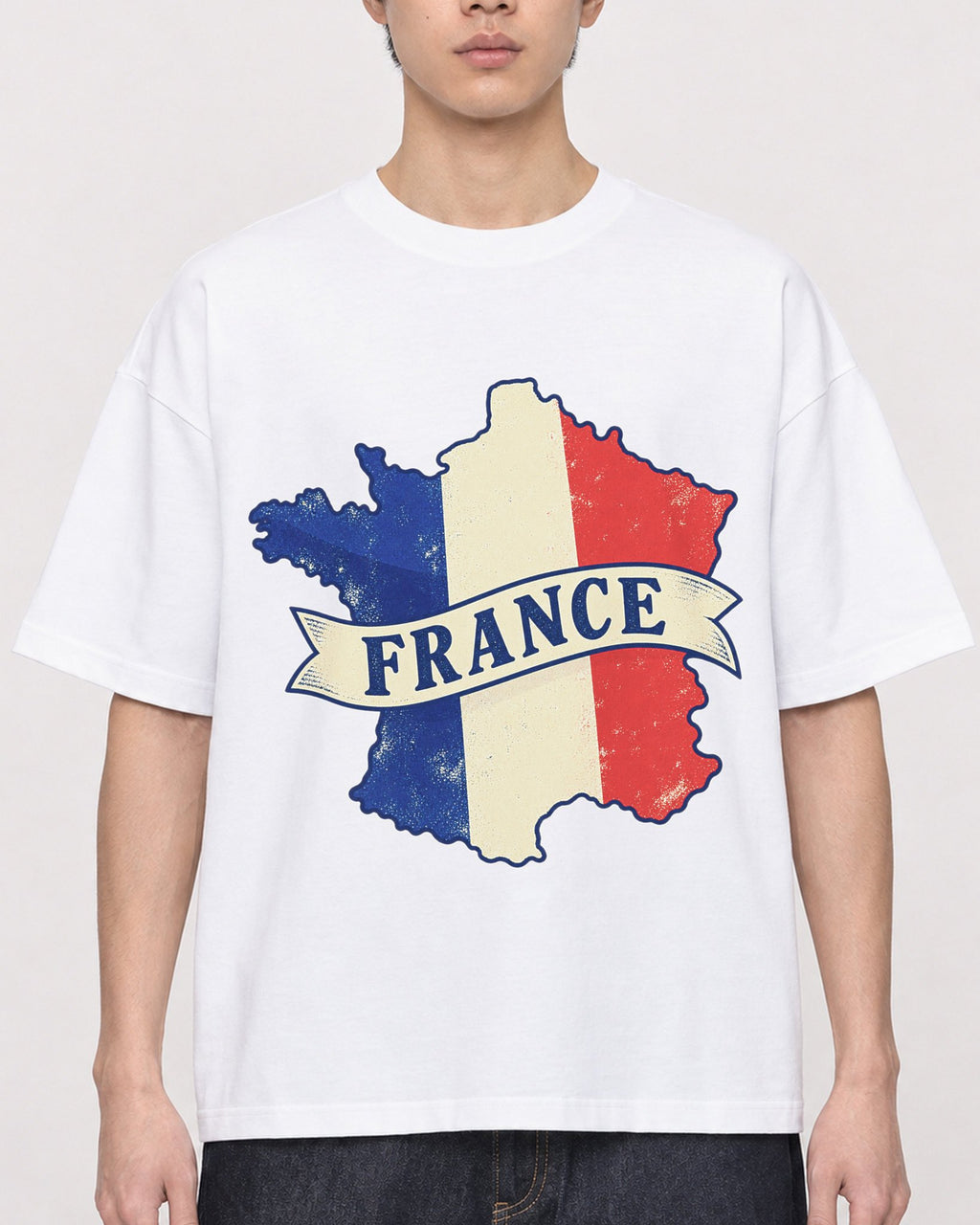Mockup Boxy Heavyweight Tee White male close-up 01