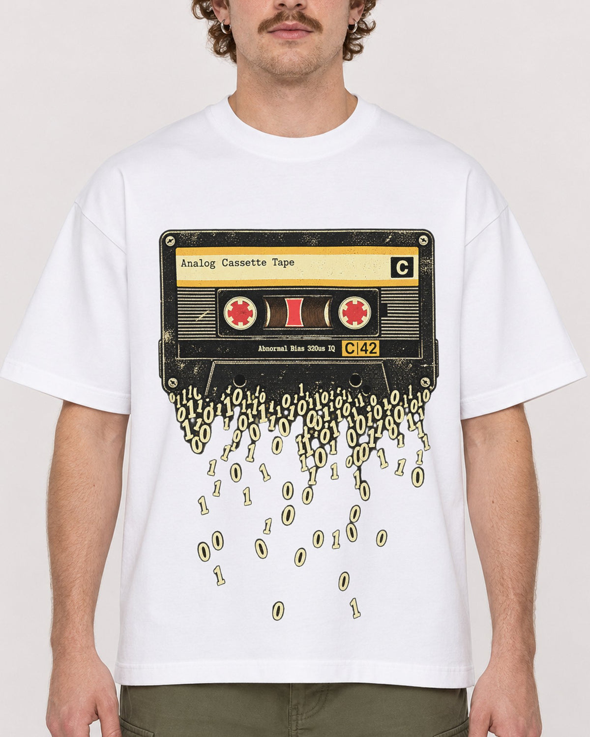 Mockup Boxy Heavyweight Tee White male close-up 09