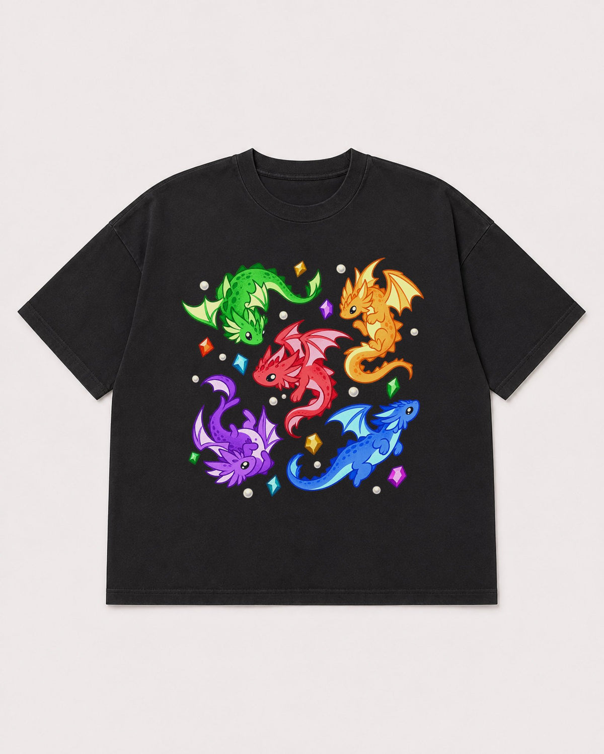 Mockup Boxy Heavyweight Tee Black product