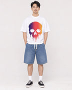 Mockup Boxy Heavyweight Tee White male full-body 13