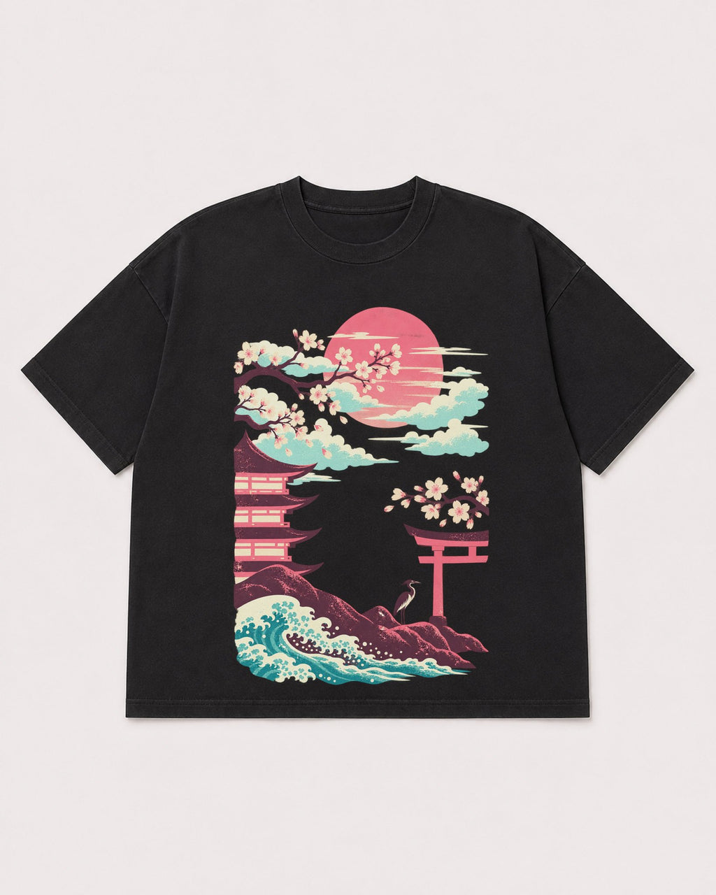 Mockup Boxy Heavyweight Tee Black product