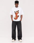 Mockup Boxy Heavyweight Tee White male full-body 15
