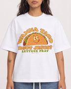 Mockup Boxy Heavyweight Tee White female close-up 06