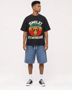 Mockup Boxy Heavyweight Tee Black male full-body 15