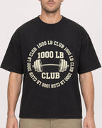 Mockup Boxy Heavyweight Tee Black male close-up 08