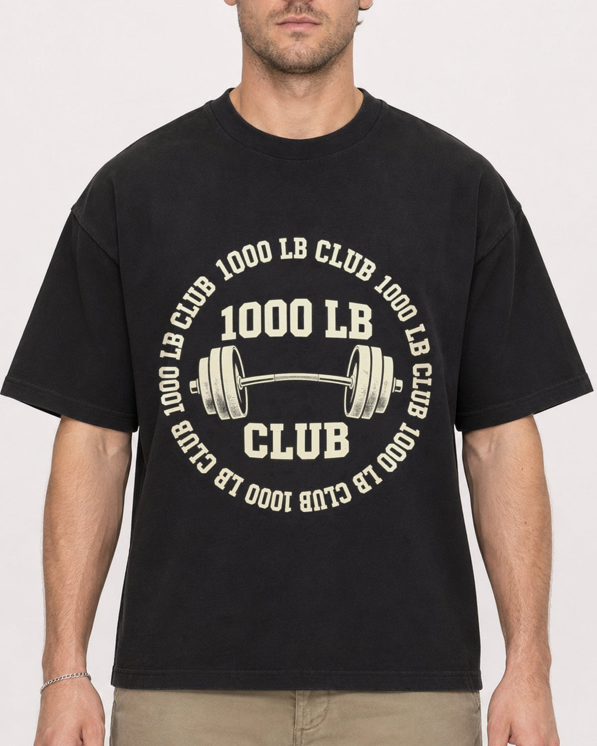 Mockup Boxy Heavyweight Tee Black male close-up 08