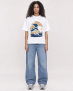 Mockup Boxy Heavyweight Tee White female full-body 10