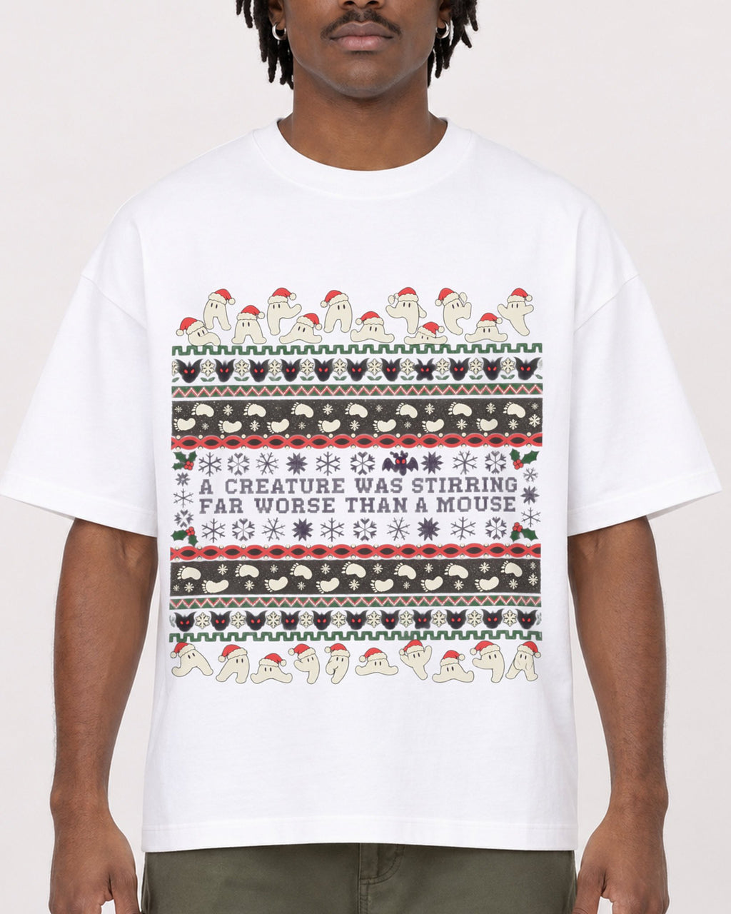 Mockup Boxy Heavyweight Tee White male close-up 04
