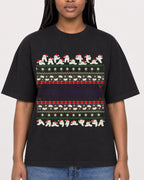 Mockup Boxy Heavyweight Tee Black female close-up 04