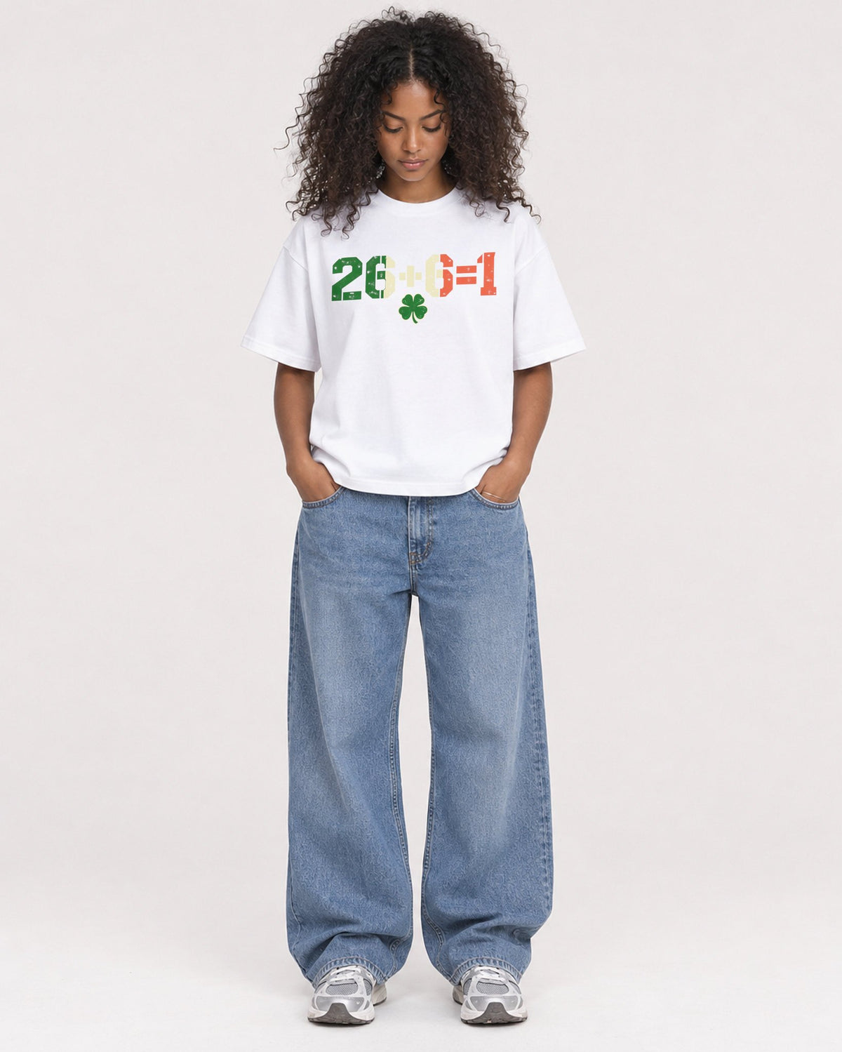 Mockup Boxy Heavyweight Tee White female full-body 05