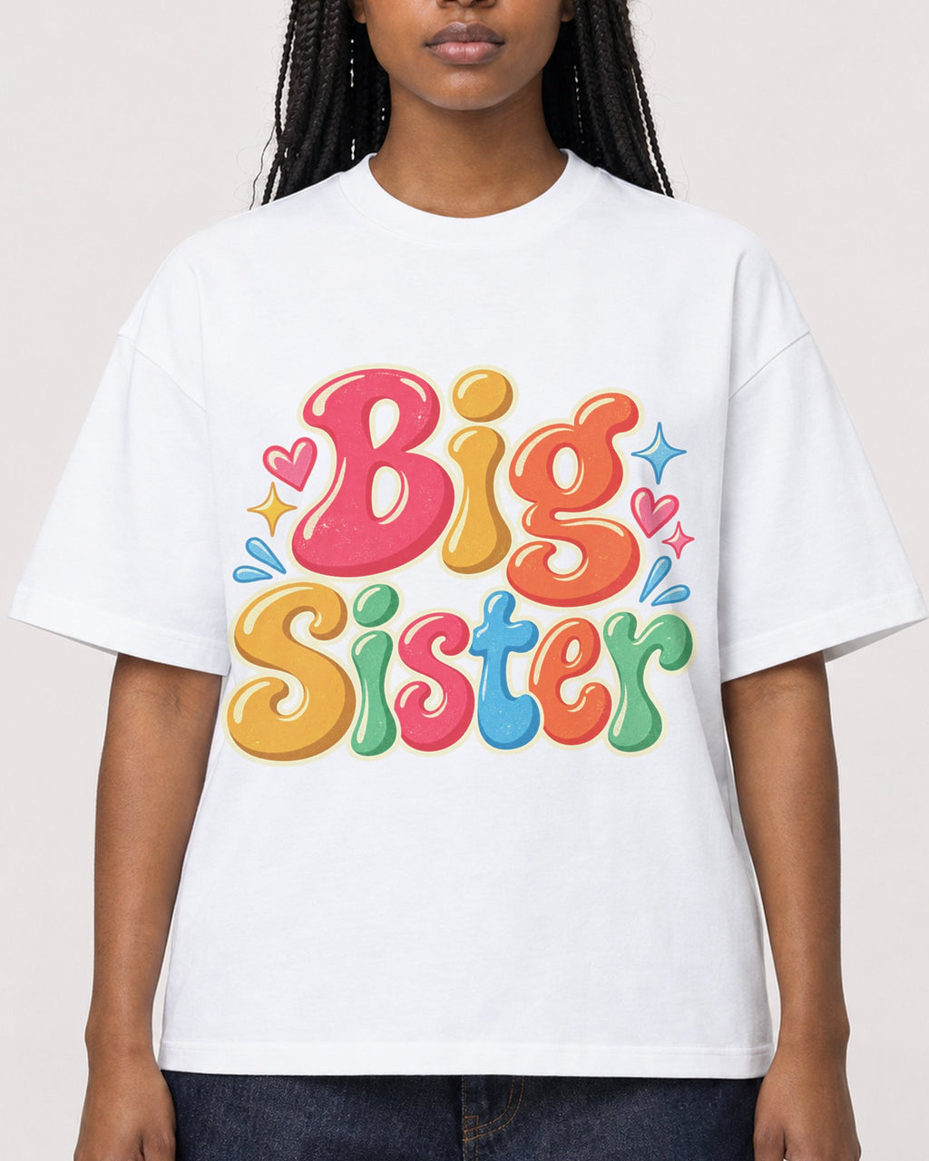 Mockup Boxy Heavyweight Tee White female close-up 04